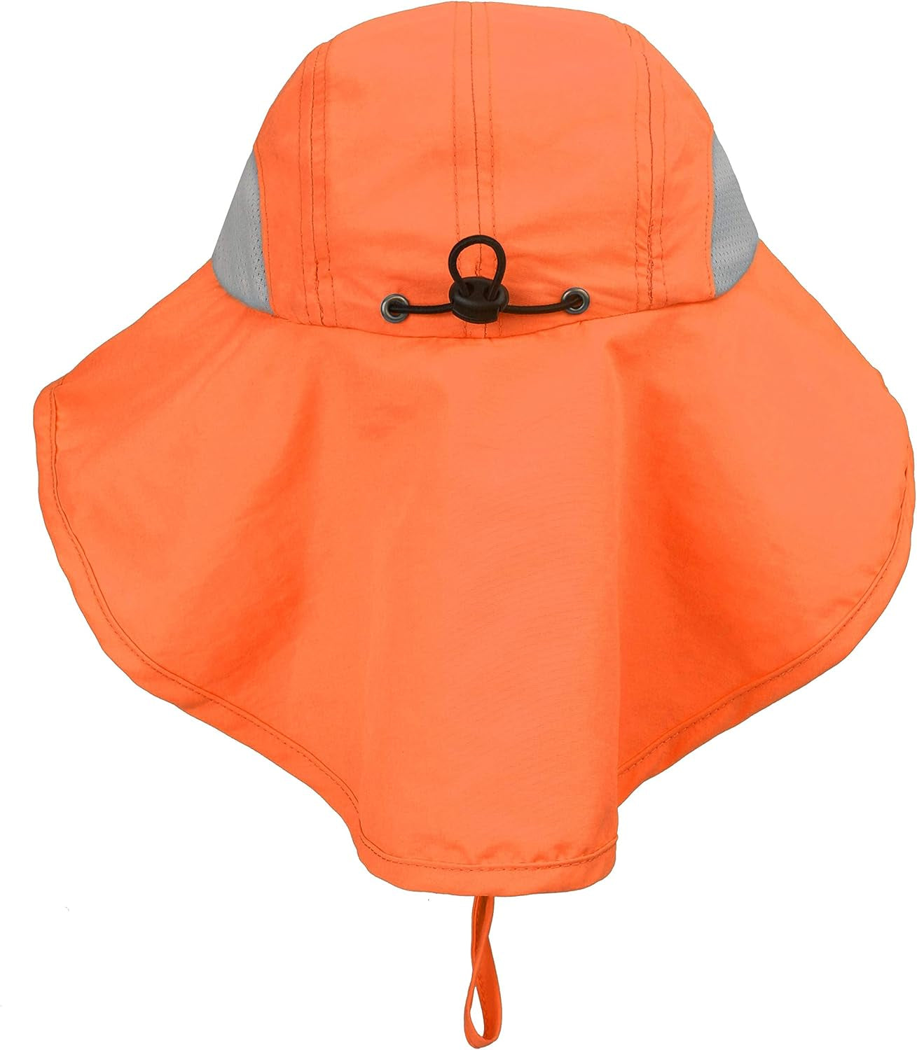 Kids Large Brim UV Protection Sun Hat with Neck Flap Mesh Fishing Cap
