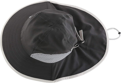 Kids Sun Hat Adjustable Fishing Hat for Boys Grils Breathable UPF 50+ Protection Outdoor Beach Hat with Neck Flap