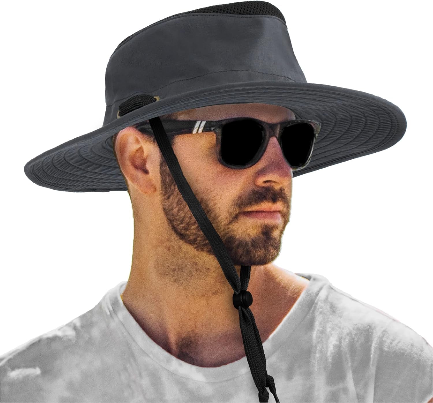 Wide Brim Sun Hat for Men Women, Sun Protection UV Hat, Safari Hiking Boonie Hat