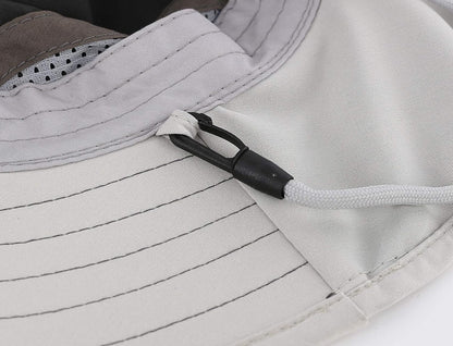Kids Sun Hat Adjustable Fishing Hat for Boys Grils Breathable UPF 50+ Protection Outdoor Beach Hat with Neck Flap